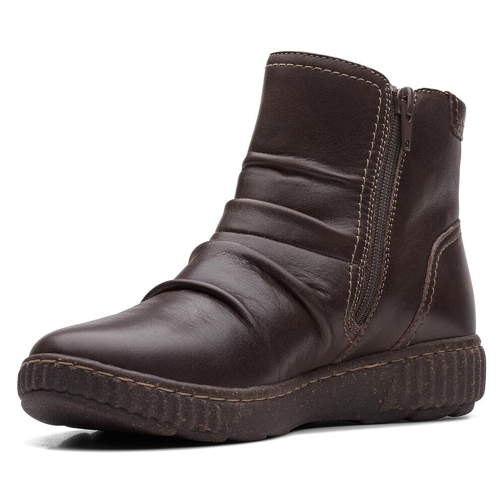 Clarks Caroline Orchid 26170657 Boots Women's US 7 Dark Brown Leather ZOGG2105